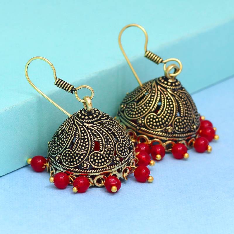 Rajasthani Traditional Wedding Collection Gold Oxidised Maroon Color