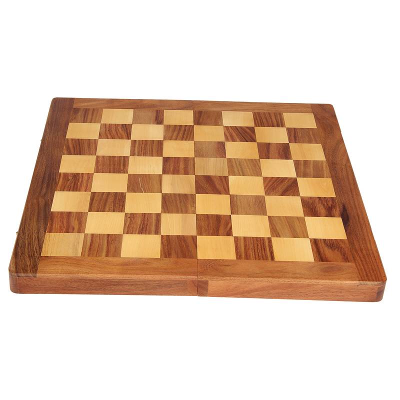 Exclusive Antique Gumti Style Crafted Mohre with Pure kiker or boxwood Wooden Chess Game Board ( 16x16 Inch )