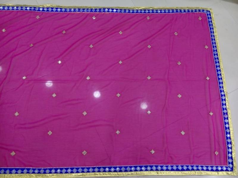 Pink color zari & tread work full net fabric of bollywood style madhuri saree with blouse