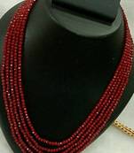 Royal Mahroon 5 Line Onex Beads Mala