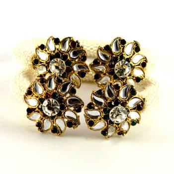 Designer Ivory Color Bangles  Stretchable 1
