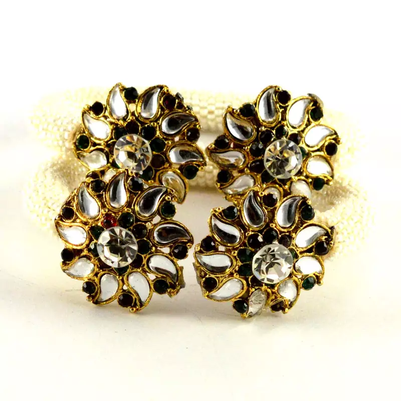 Designer Ivory Color Bangles  Stretchable