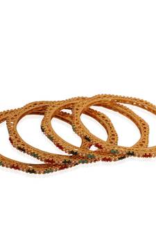 Classy Gold plated  antique bangle