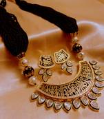 Kundan Thewa Black Necklace