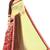 Multicolor printed faux chiffon saree with blouse