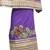 Kromé purple coloured with heavy lace and border work semi stitched rida dress