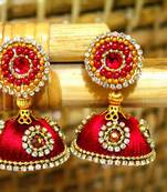 Red diamond earrings