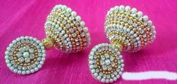 Gold diamond earrings 1