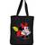 Igypsy ecofriendly digital print black cotton canvas casual tote bags