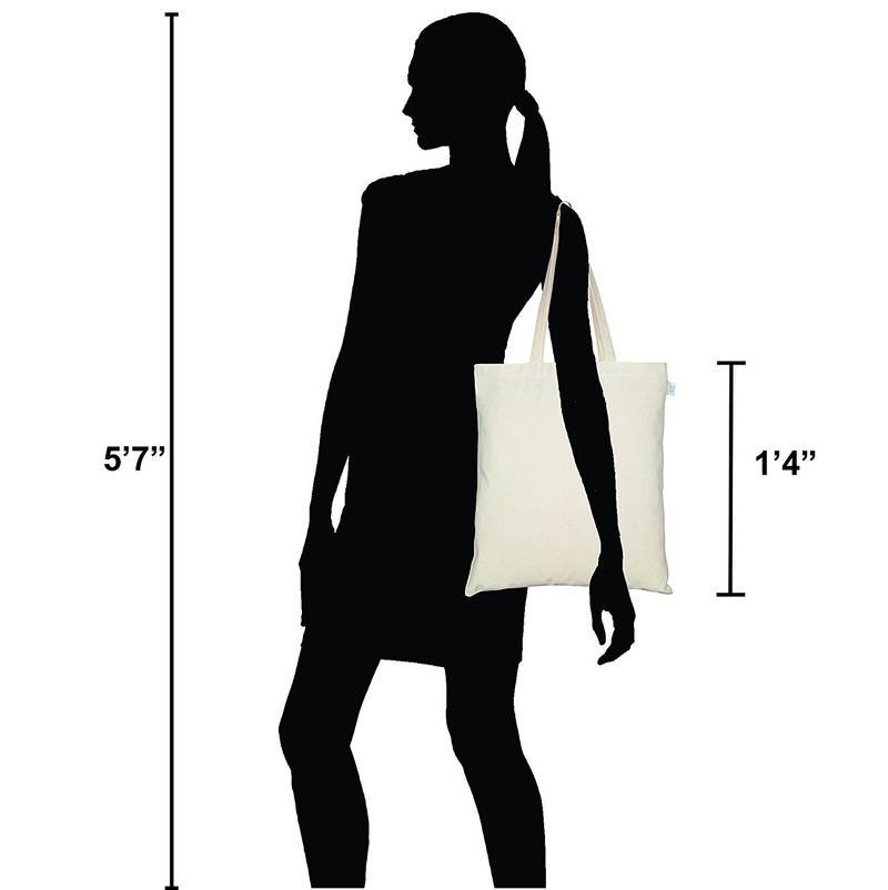 Igypsy ecofriendly digital print black cotton canvas casual tote bags