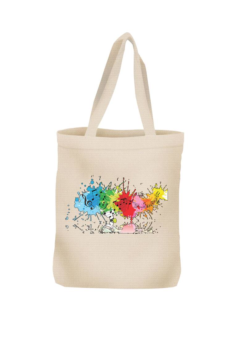 Igypsy ecofriendly digital print natural cotton canvas casual tote bags