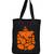Igypsy ecofriendly digital print black cotton canvas casual tote bags