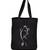Igypsy ecofriendly digital print black cotton canvas casual tote bags