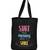 Igypsy ecofriendly digital print black cotton canvas casual tote bags