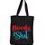 Igypsy ecofriendly digital print black cotton canvas casual tote bags