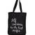 Igypsy ecofriendly digital print black cotton canvas casual tote bags