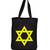 Igypsy ecofriendly digital print black cotton canvas casual tote bags