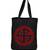 Igypsy ecofriendly digital print black cotton canvas casual tote bags