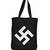 Igypsy ecofriendly digital print black cotton canvas casual tote bags