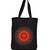 Igypsy ecofriendly digital print black cotton canvas casual tote bags