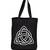 Igypsy ecofriendly digital print black cotton canvas casual tote bags