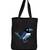 Igypsy ecofriendly digital print black cotton canvas casual tote bags