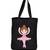 Igypsy ecofriendly digital print black cotton canvas casual tote bags