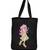Igypsy ecofriendly digital print black cotton canvas casual tote bags