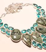 gemstone 925 silver necklace 16-18"