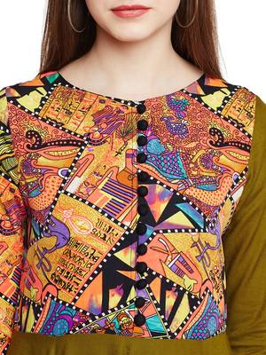 Multicolor printed viscose long-kurtis 5