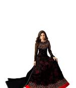 Black embroidered georgette salwar