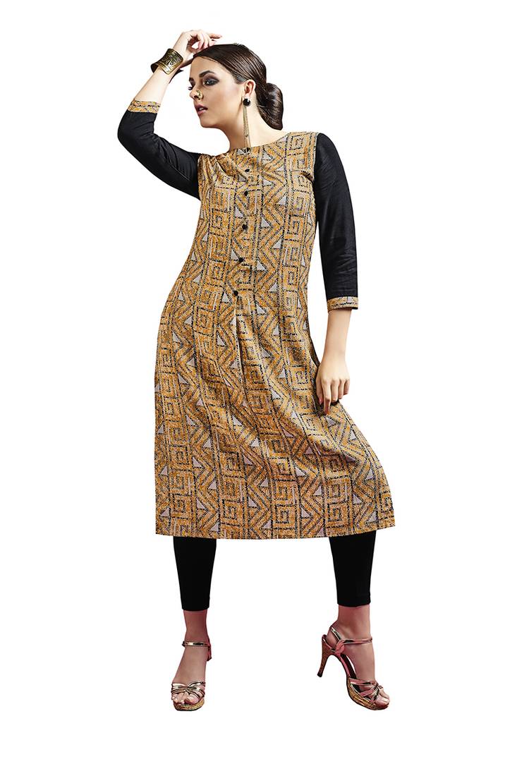 Multicolor printed cotton cotton-kurtis