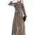 Modest Forever Grey Botton Down Coat Abaya