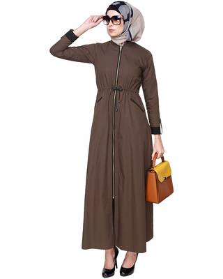 Modest Forever Drawstring Coat Abaya 1