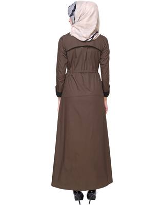 Modest Forever Drawstring Coat Abaya 4