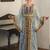 Aqua Blue Arabic Style Moroccan Dress