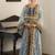 Aqua Blue Arabic Style Moroccan Dress