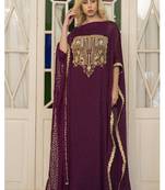 Violet Arabic Style Hand Made Kaftan