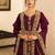 Violet Full Sleeve Moroccan Style Handmade Dress