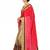 Indian women Gold Half and Half Sari Raw Silk saree with blouse