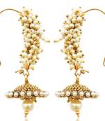 Chandni pearl golden bali jhumka hoop Indian Pakistan Dancing Girl antique earring