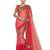 Indian women Peach Designer Saree with Heavy Work Raw Silk saree with blouse