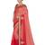 Indian women Peach Designer Saree with Heavy Work Raw Silk saree with blouse