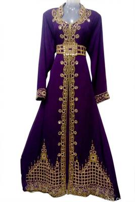 Violet Morrocan Georgette Kaftan 1