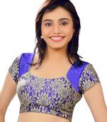 Readymade Designer Royal Blue Color Rasal Net and Banglory Women Blouse