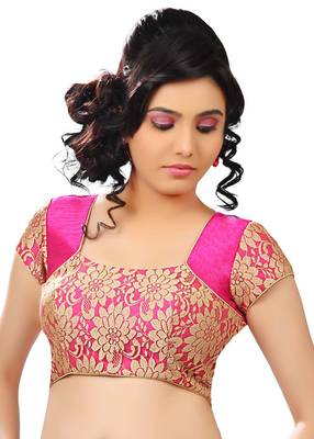 Readymade Designer Pink Color Rasal Net and Banglory Women Blouse 1