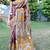 Giftpiper Kalamkari Saree In Cotton Yellow & Red