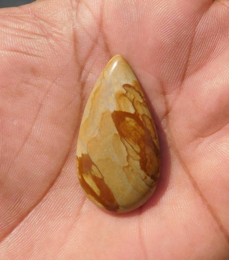 40.8cts 100 natural superb painting jasper 40x21x6 mm cabochon