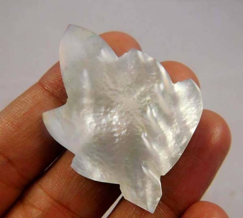 31.65cts elegant 100% natural mother of pearl sea shell carving gemstone