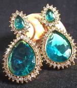 Pearl Stone Drop Sea Blue Earring